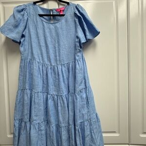Lilly Pulitzer Blue Linen Dress Size M
